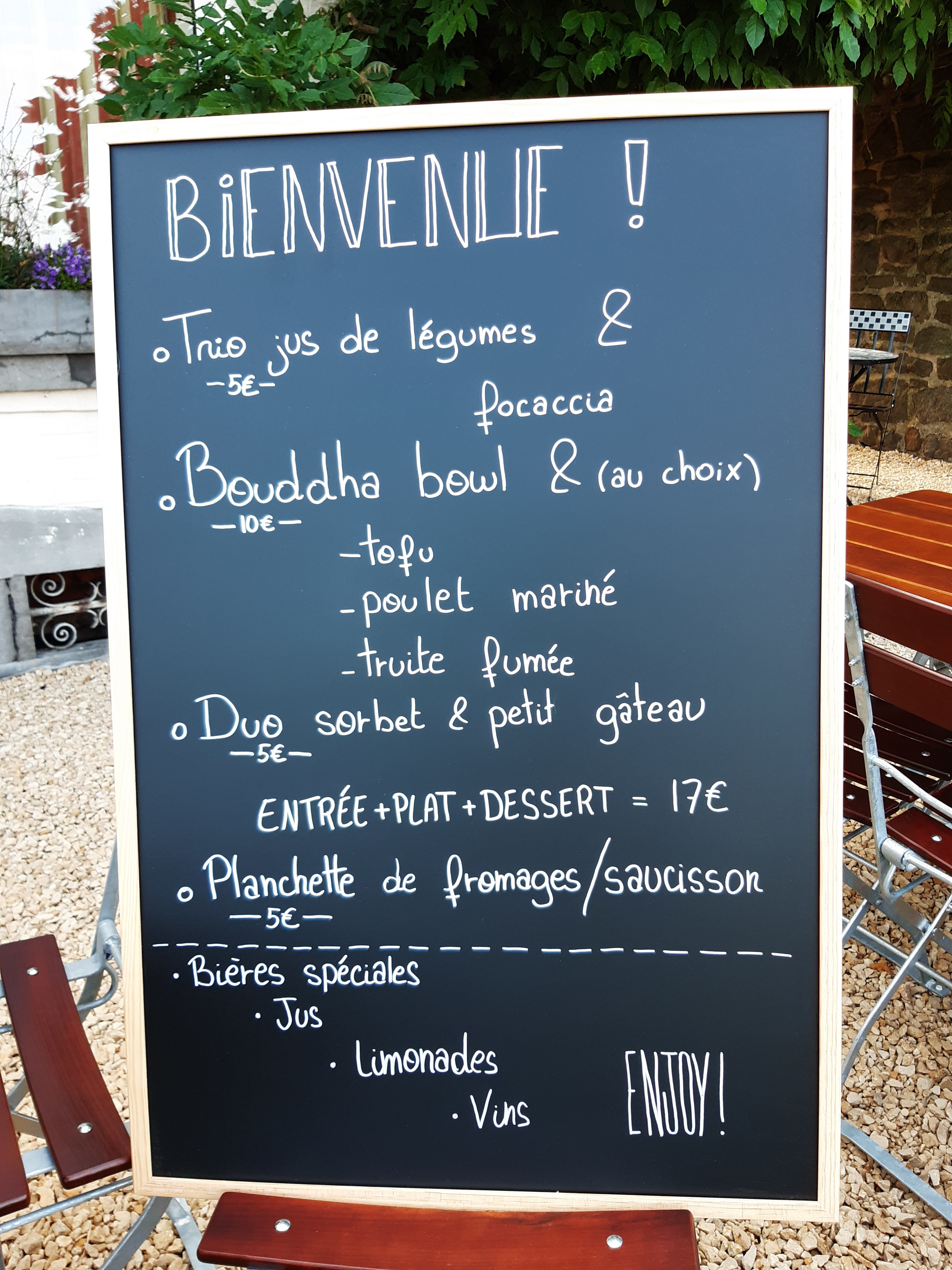 Menu août 2019